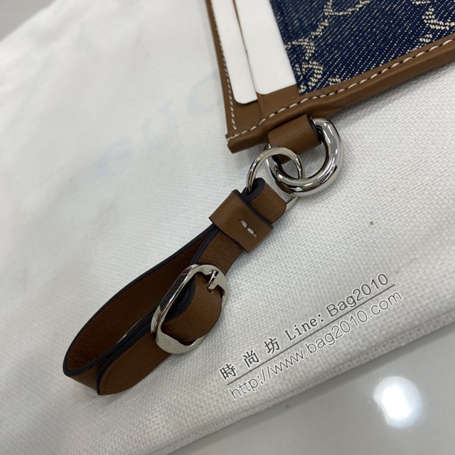 Gucci專櫃古馳最新款Emblem系列飾包帶卡片夾零錢包 jh2819型號：819121